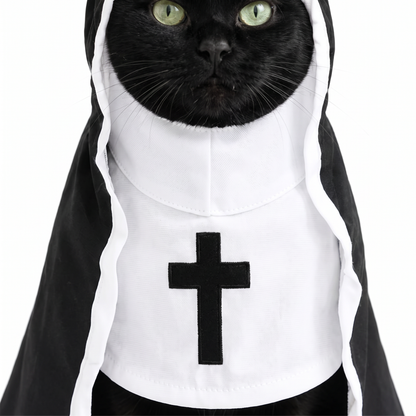 Disfraz de Monja para Gatos · Halloween